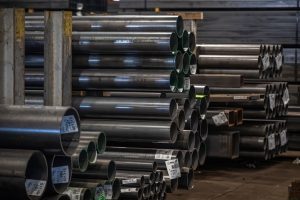 Steel Pipes stacked on top of each other