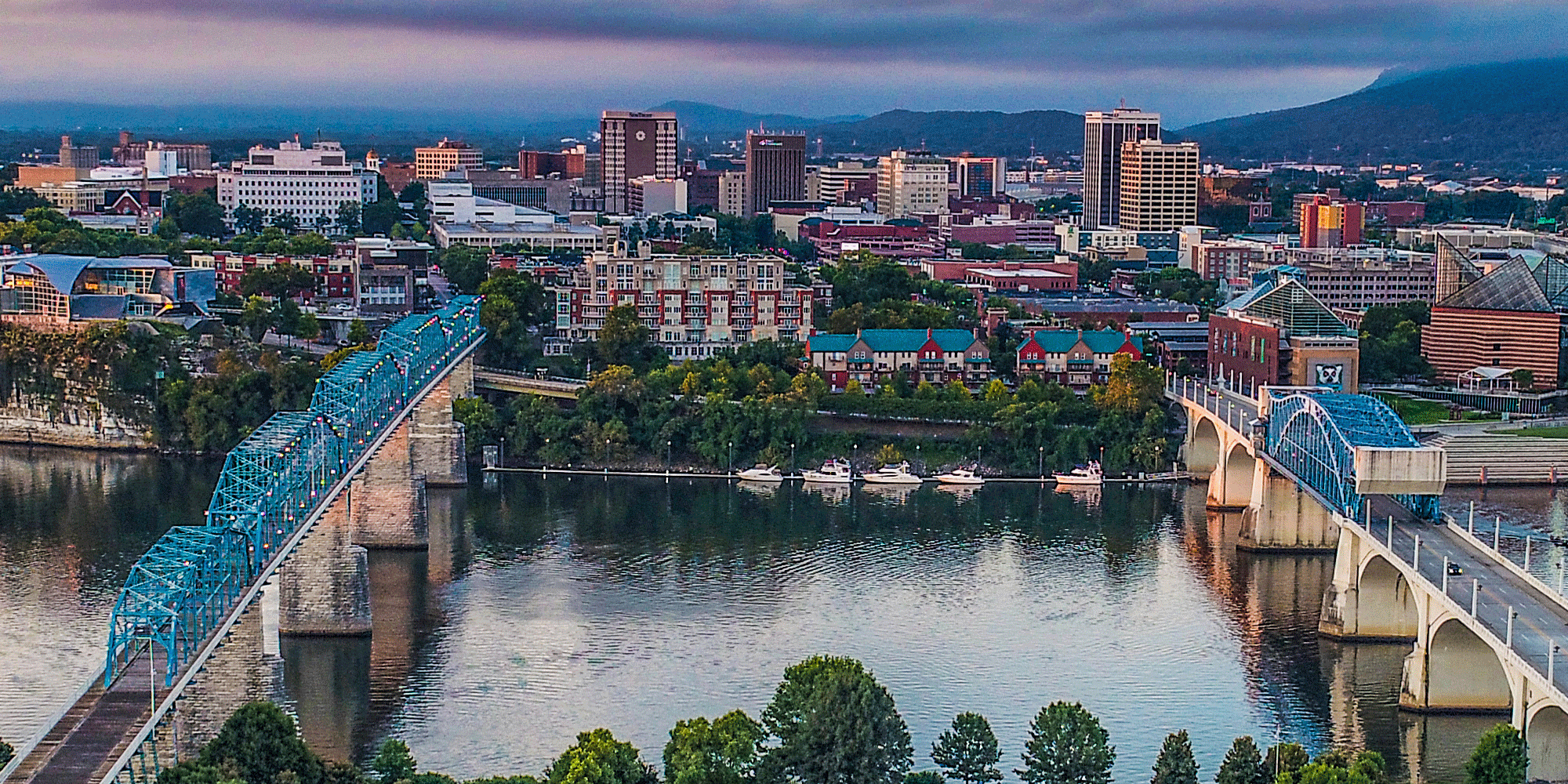 Aerial view of Chattanooga Tennessee
