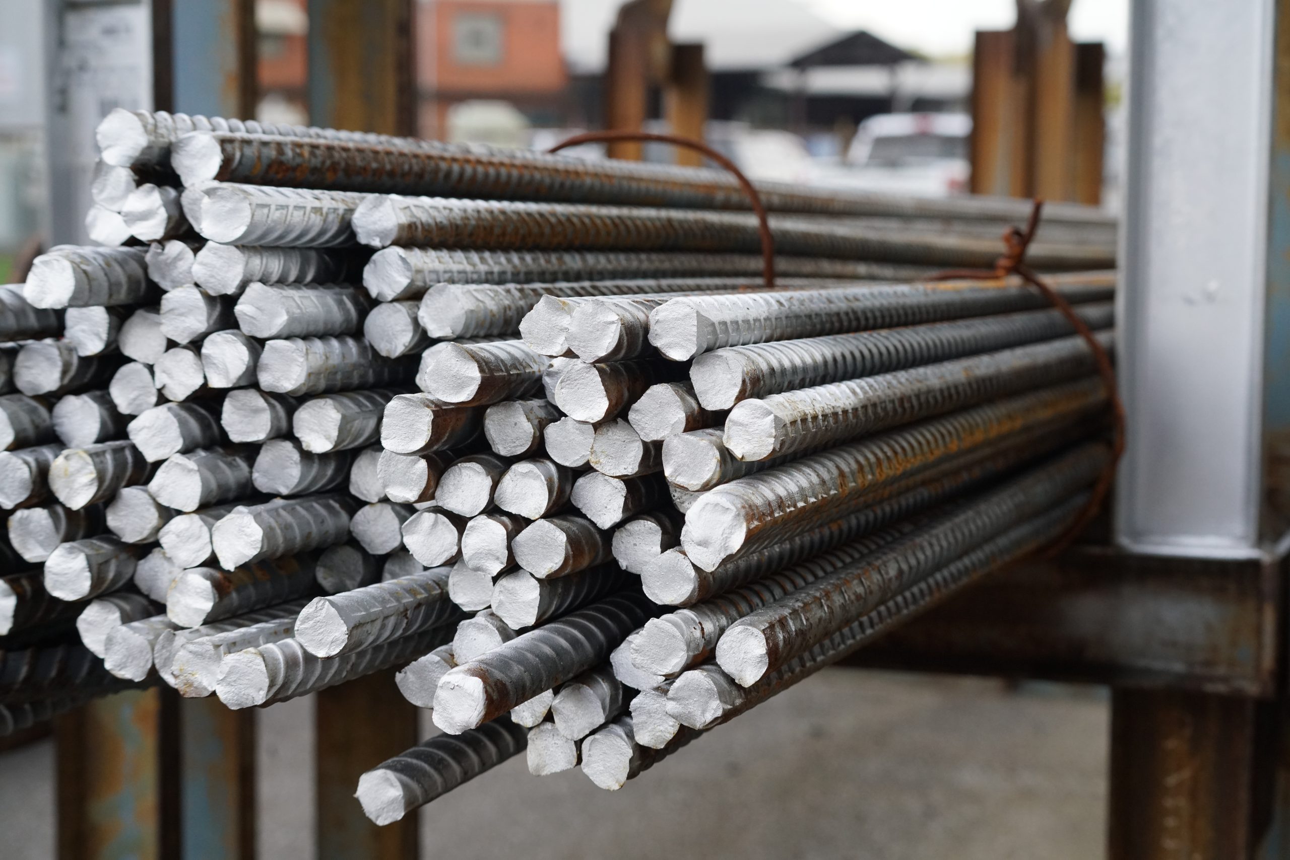 side view of reinforced bar outside